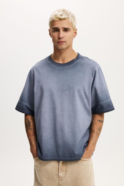 Cropped Fit Y2K T-shirt - True Navy Panel