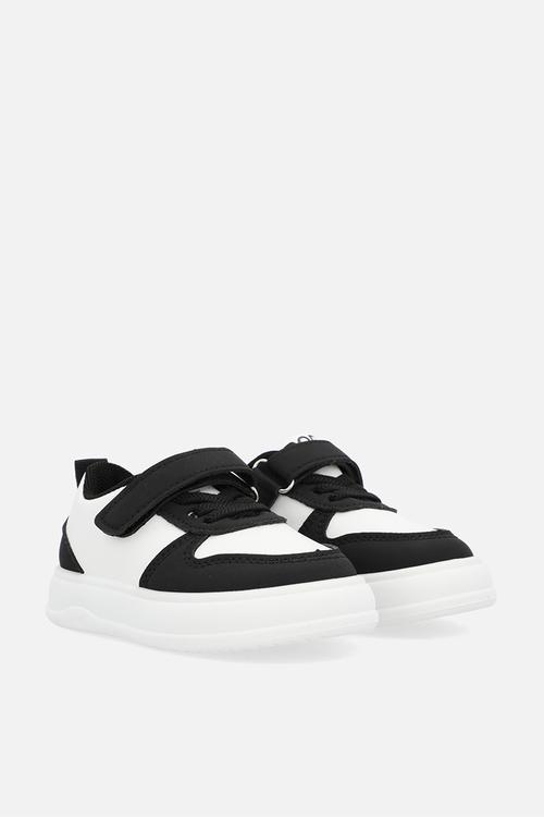 Lace sneakers - black & white