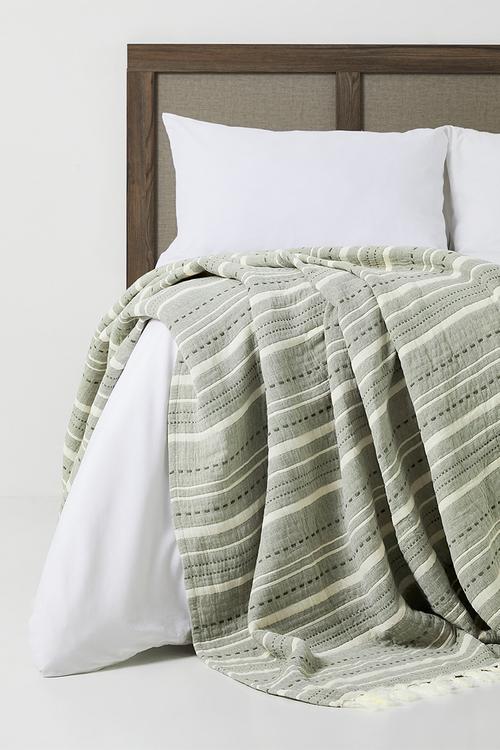 Serene Cotton Muslin Throw - Grey