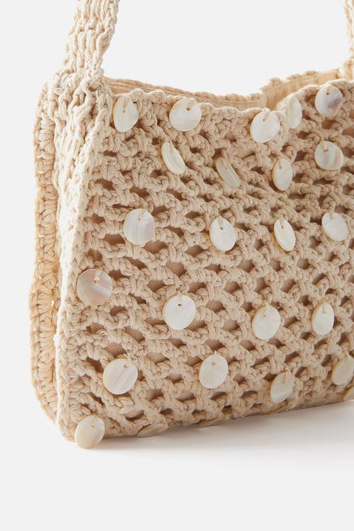 Bree crochet underarm bag - natural
