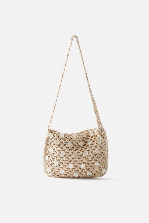 Bree crochet underarm bag - natural