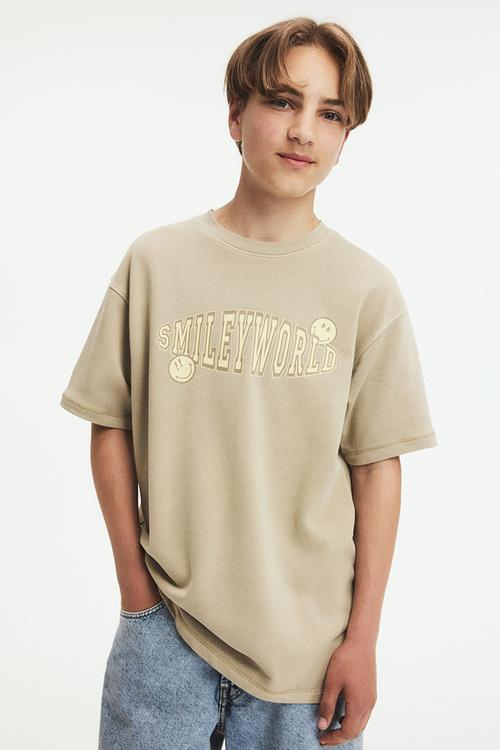 Print-motif T-shirt - beige/smileyworld® 