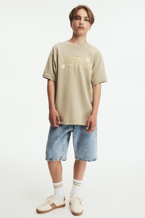 Print-motif T-shirt - beige/smileyworld® 