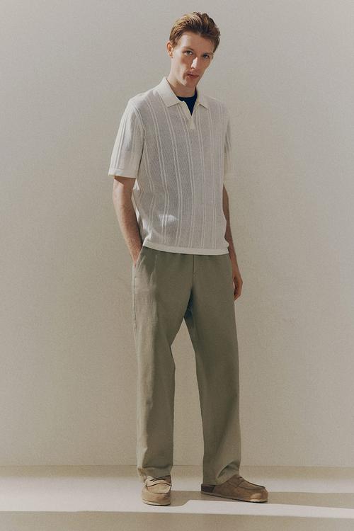 Regular fit polo shirt - cream