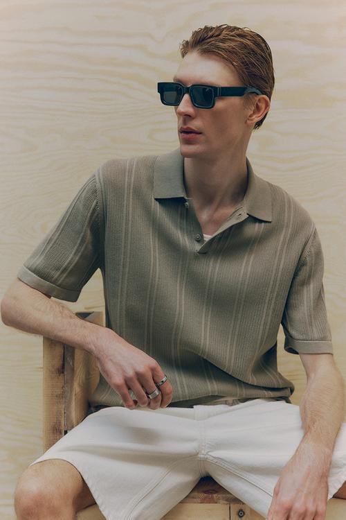 Regular fit polo shirt - khaki green
