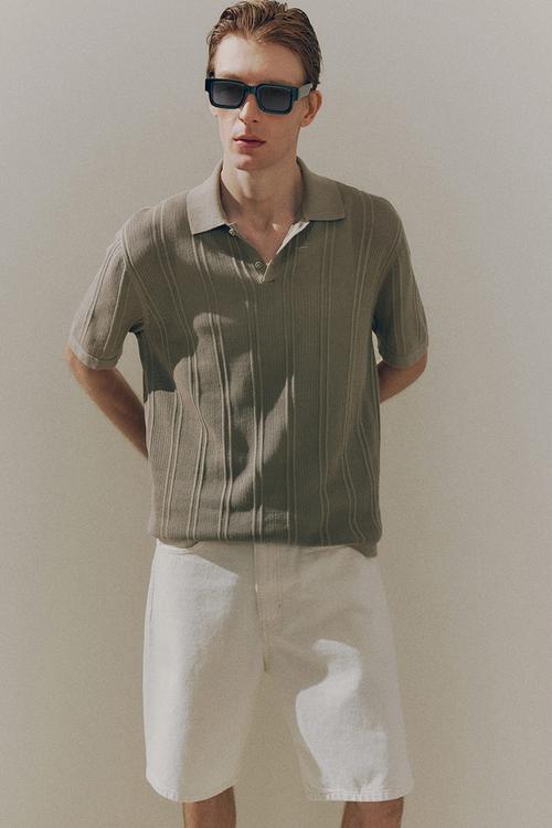 Regular fit polo shirt - khaki green