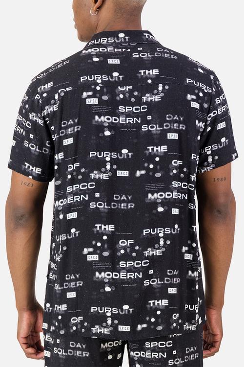 Mds Raptor Shirt  - Black Regular Fit Signature Short Sleeve Woven Shirt Black