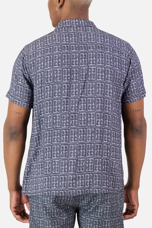 Kershaw Shirt  - Black Regular Fit Signature Short Sleeve Woven Shirt Black