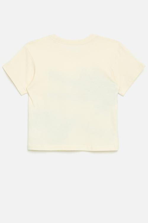 Croc print tee - ecru