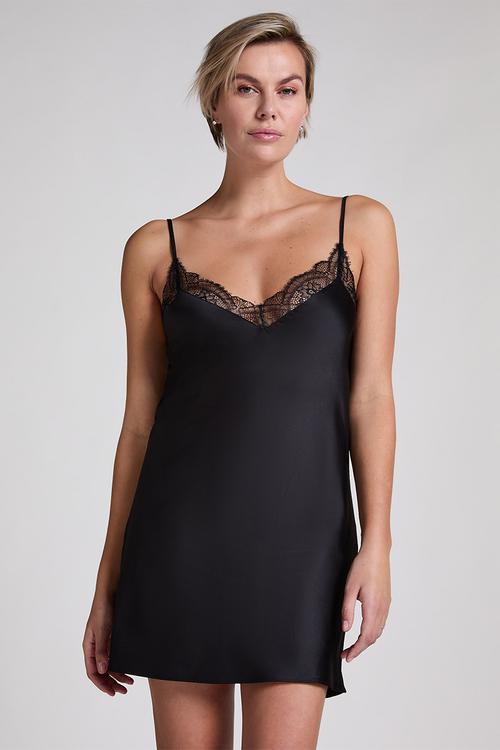 Sd satin lace - black