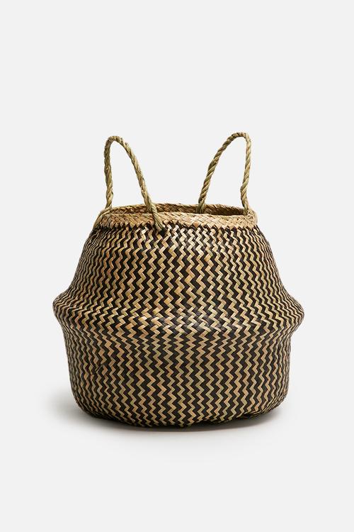 Zigzag small belly basket