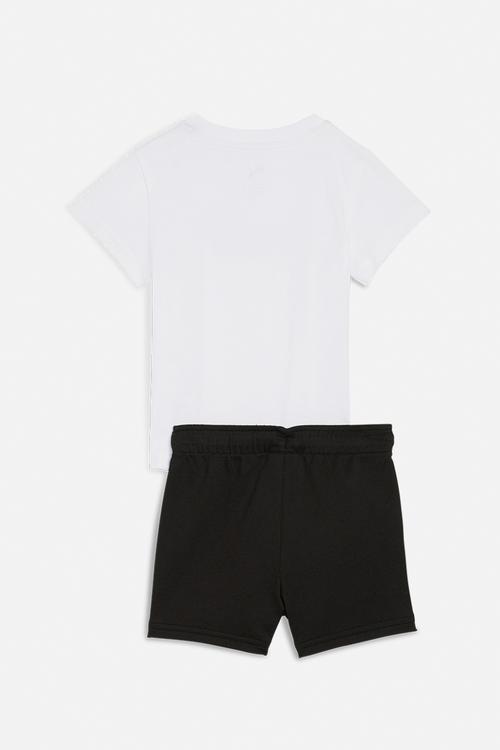 Minicats Ess Tee And Shorts Set Inf-Puma White/Archive Gold