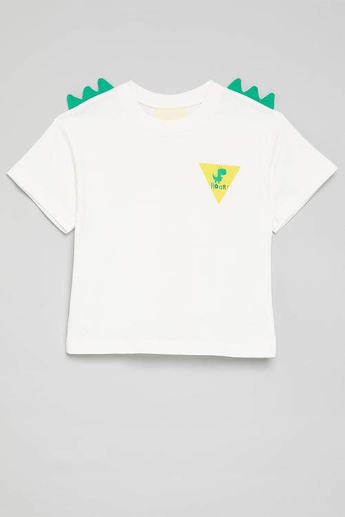 Applique tee - white