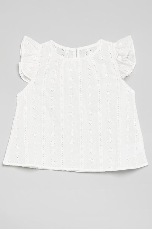 Cap sleeve top - white