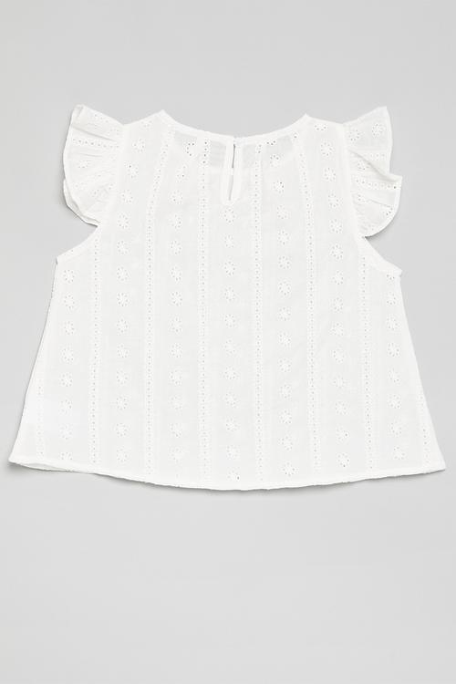 Cap sleeve top - white