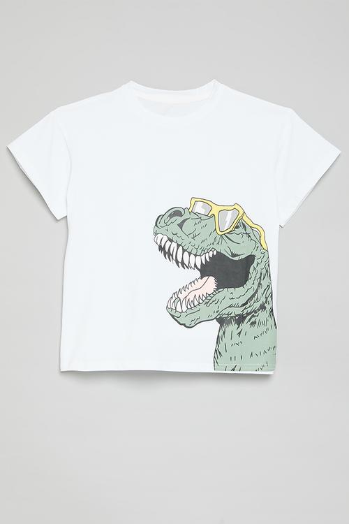 Dino graphic tee - white