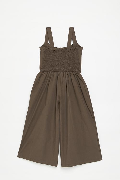 Sleeveless jumpsuit - brown
