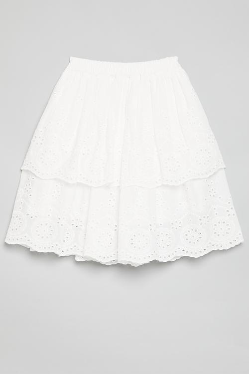 Anglaise boho skirt - white