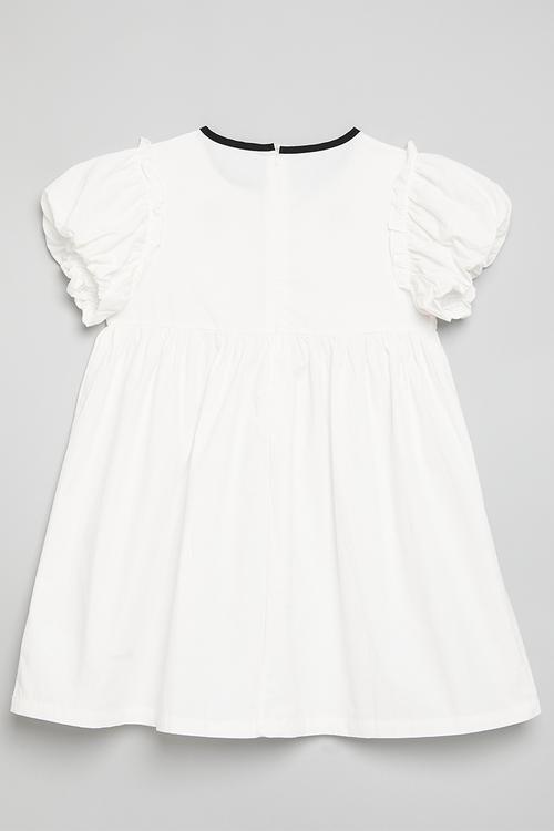 Puff sleeve dress - white