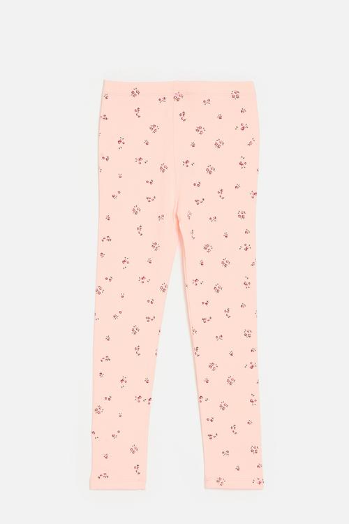 Flared leggings - pink/cherries