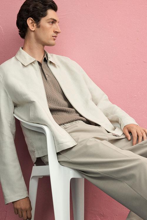 Relaxed fit trousers - beige
