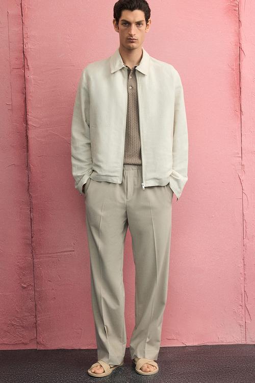 Relaxed fit trousers - beige