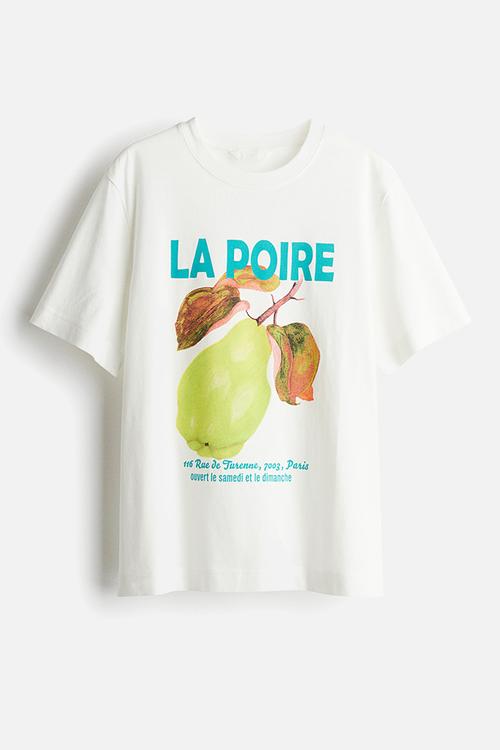 Printed t-shirt - white la poire