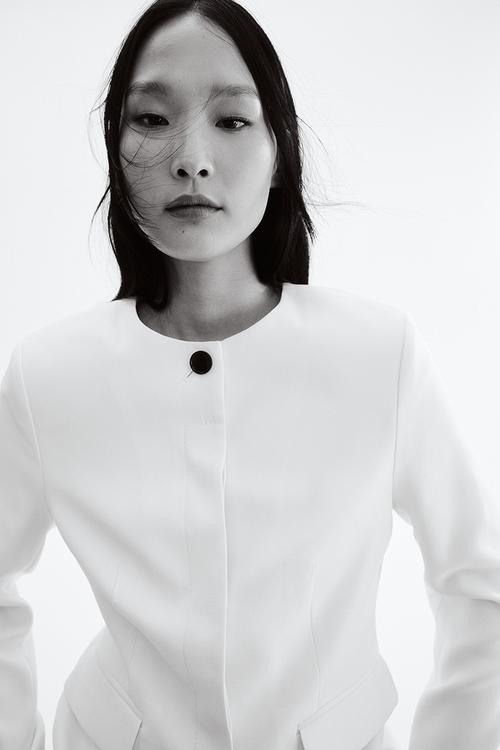 Fitted blazer - white
