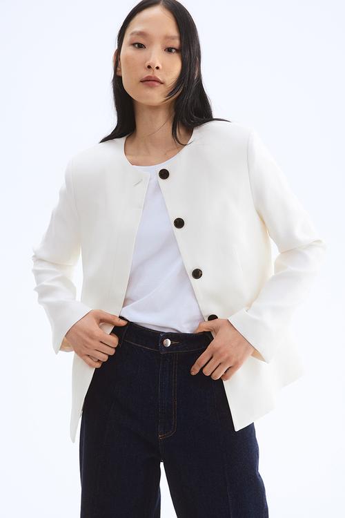 Fitted blazer - white