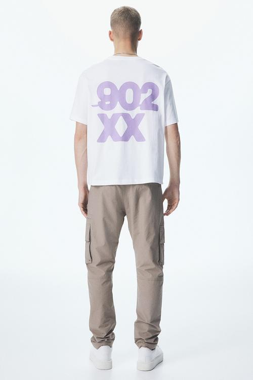 Loose fit printed T-shirt - white/calif