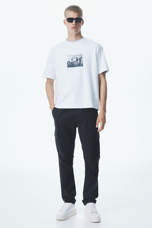 Slim fit cargo trousers - dark grey