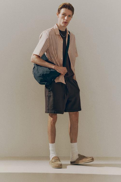 Regular fit woven shorts - dark brown