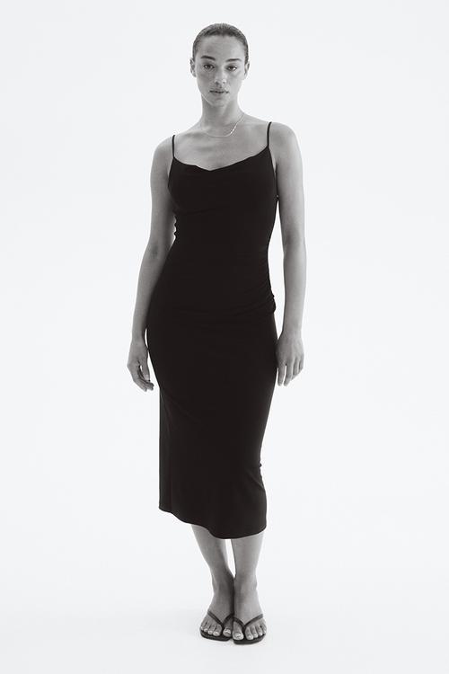 Interlock strappy dress - black