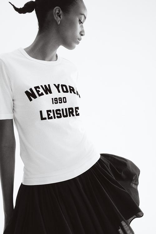 Print-motif T-shirt - white/new york