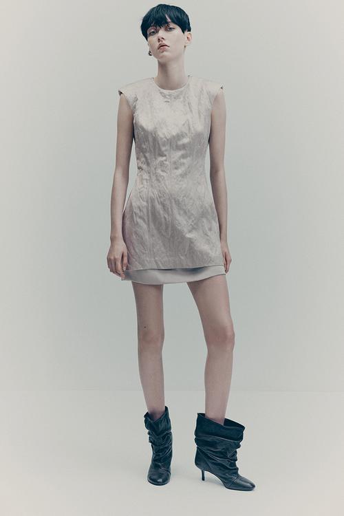 H&M Studio: Jacquard-weave dress - light greige 