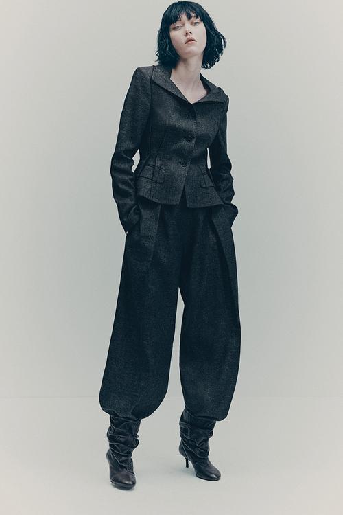 H&M Studio: Wool-blend suit trousers - dark grey