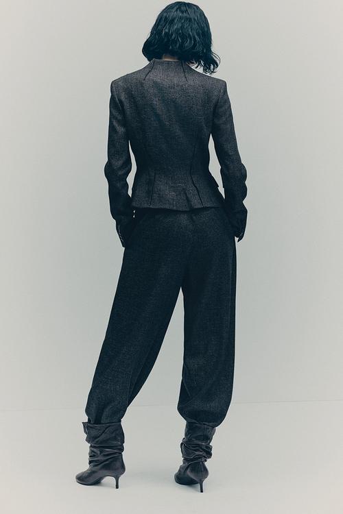 H&M Studio: Wool-blend suit trousers - dark grey