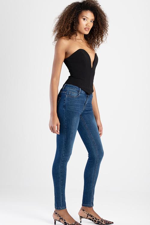 Charlotte: Mid-waist skinny  - Med Vintage