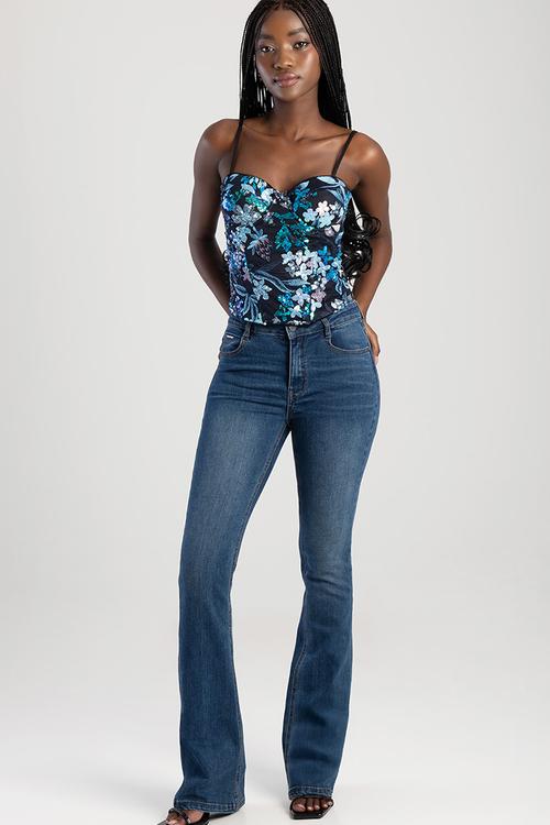 Leah : Mid-waist Bootleg - Med Vintage