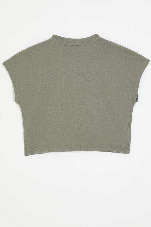 Drawstring tee - grey