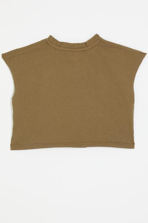 Printed tee-brown