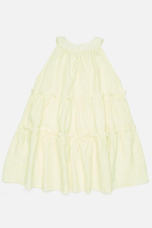 Sleeveless dress & hat set - yellow