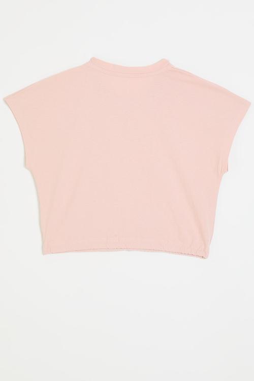 Drawstring tee - pink