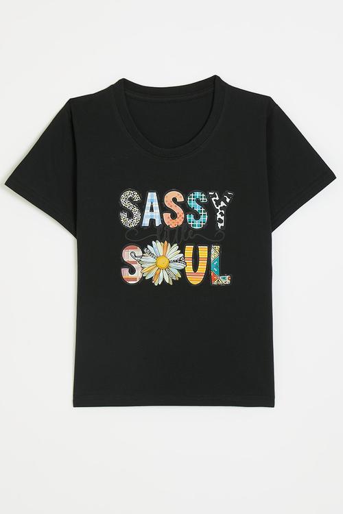 Printed tee - black