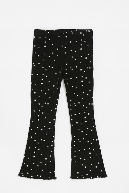 Flared leggings - black stars