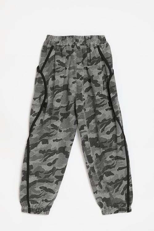 Printed cuff jogger - grey