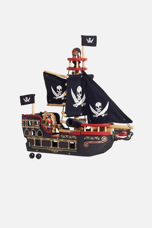 Barbarossa Wooden Pirate Ship & Characters - brown