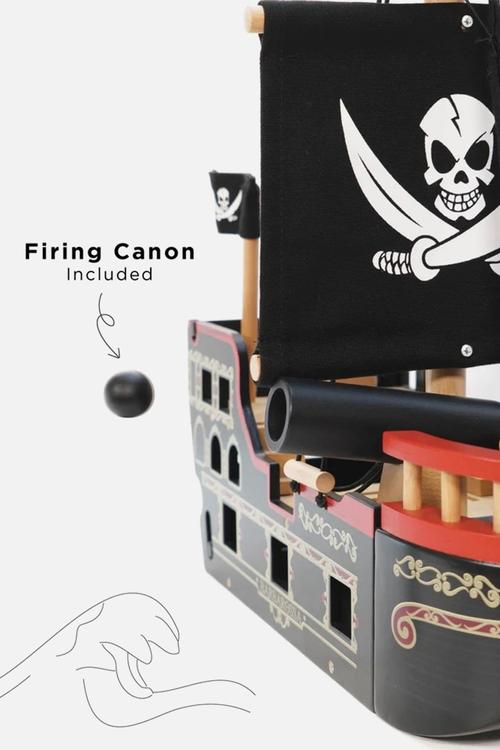 Barbarossa Wooden Pirate Ship & Characters - brown