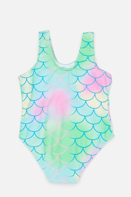 Scale printed one piece swimsuit - multicolour