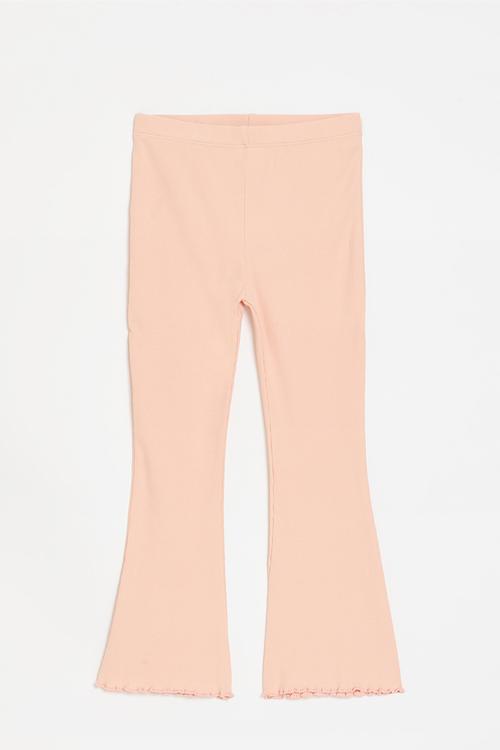 Flared leggings - peach pink